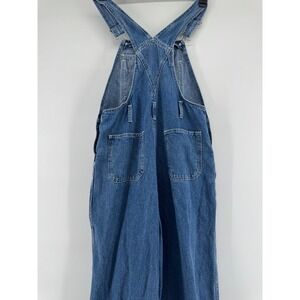 VTG Arizona Denim Overalls Women Large Blue Wash Straight Leg Cotton Utility Bib
